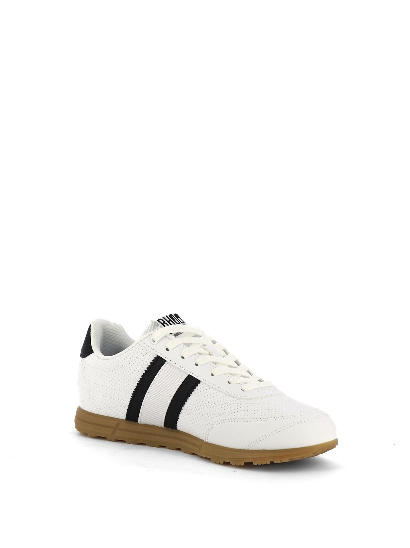 Sneakers stringate uomo BHOO BHM615A42 bianco nero